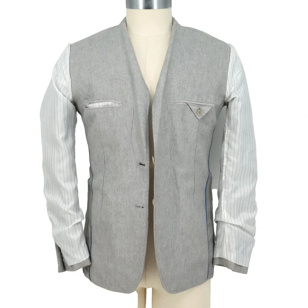 Banana Republic Sport Coat Mens 38R Light Gray Jacket Tailored Fit Blazer Preppy
